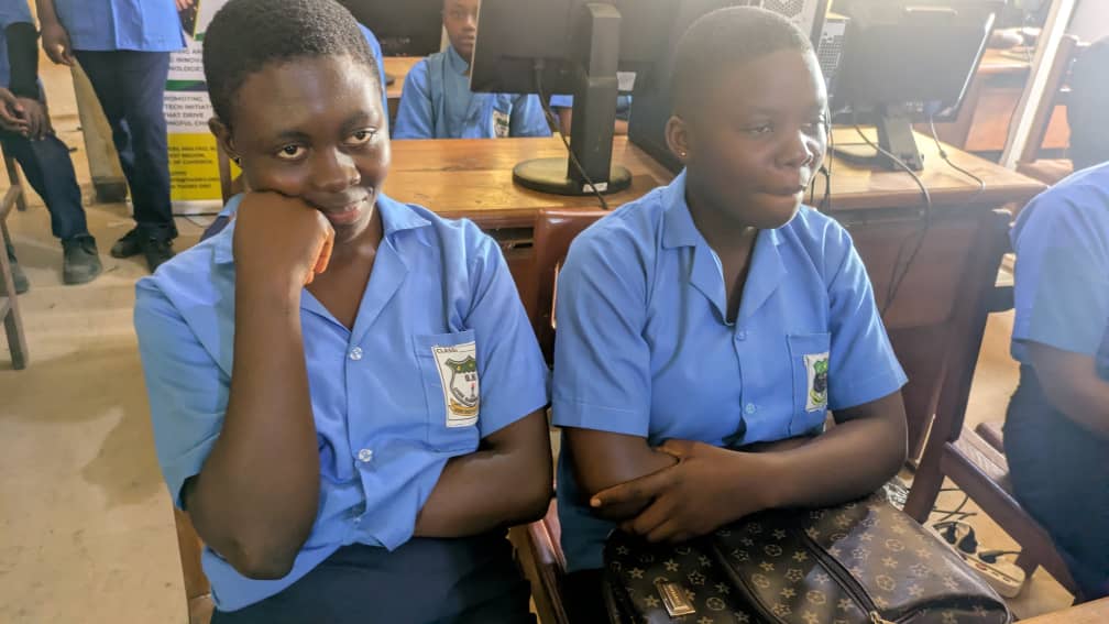 Girls at the GBHS Bokwango Tech Club